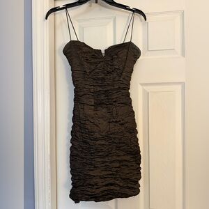 Nicole Miller Textured Black Mini Dress